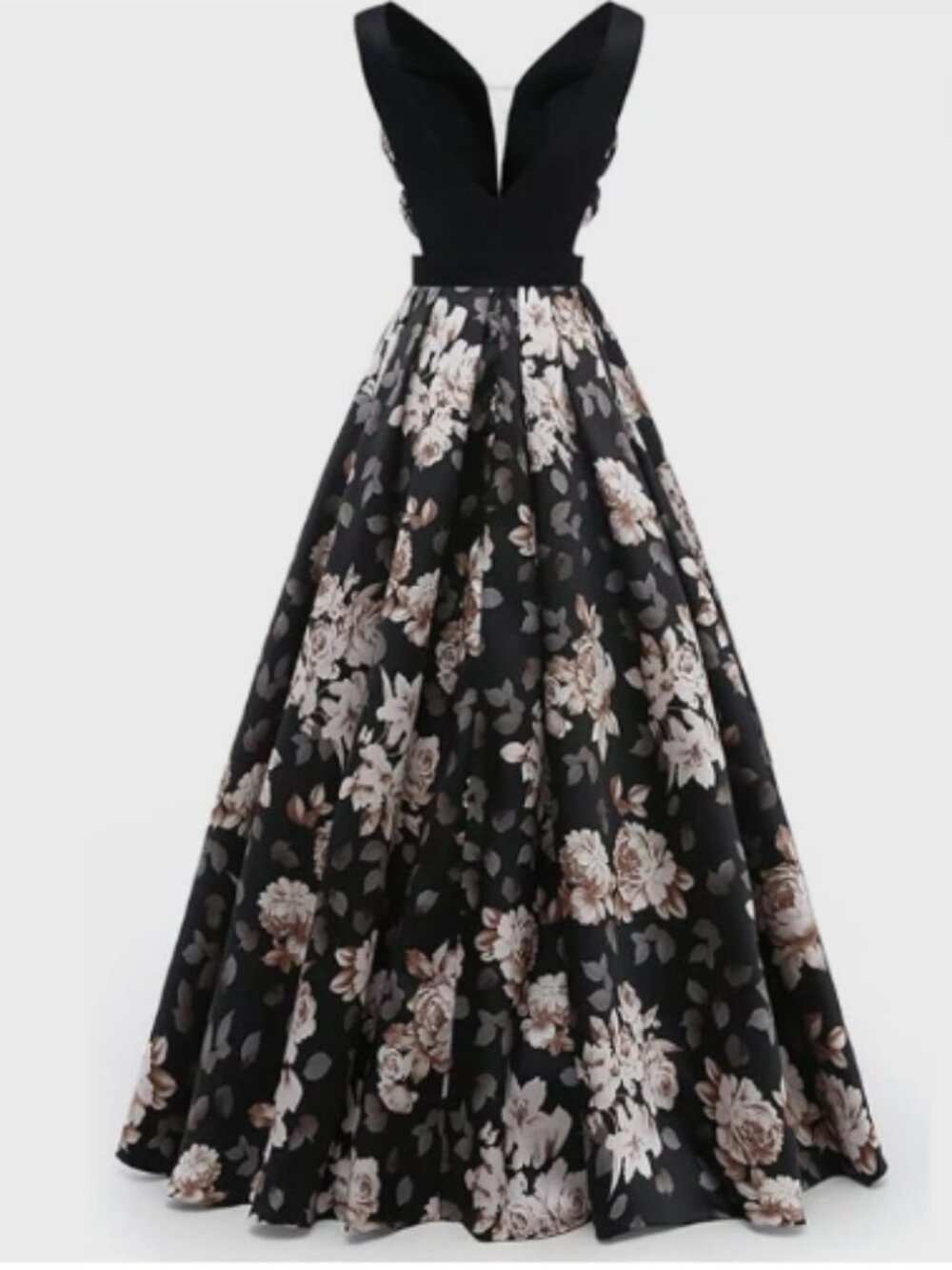 Floral Print Evening Dresses for Women Formal Long Prom Wedding Gowns